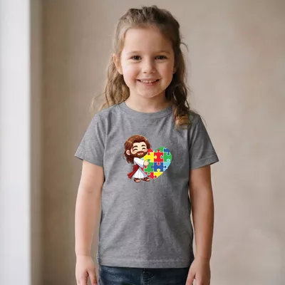 Camiseta Algodão fio 30.1 - Estampa em DTF Autismo