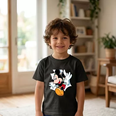 Camiseta Algodão fio 30.1 - Estampa em DTF Mickey