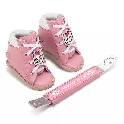 Dennis Brown Gatinha Rosa e Branco sapatilha em co