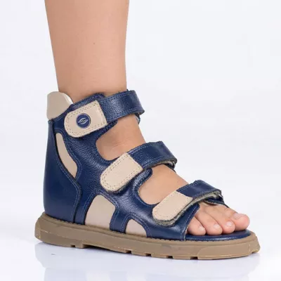 Sandália Neuro funcional cano alto 3 velcros em co